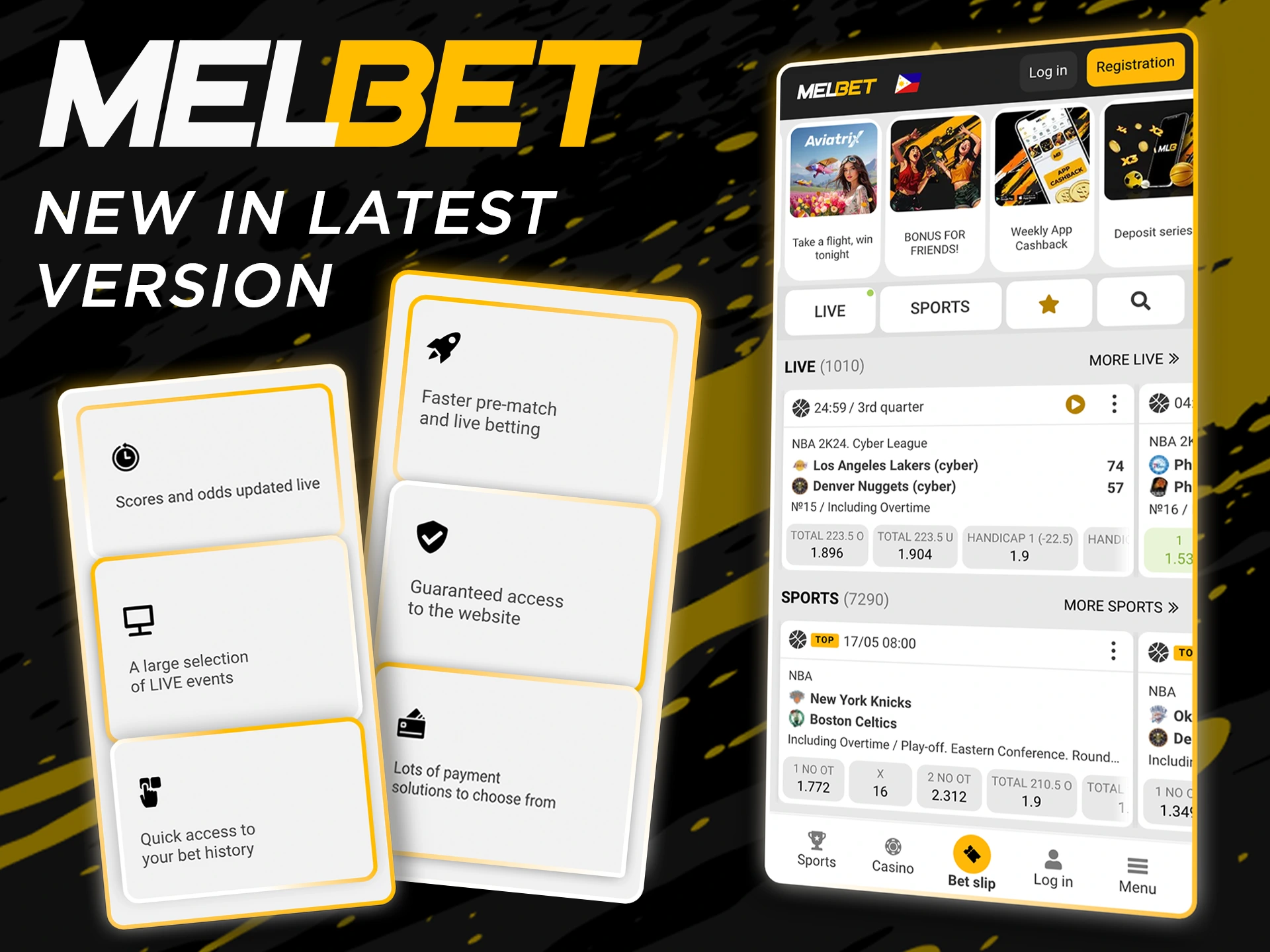 Learn about the new features of the latest version of the Melbet app.