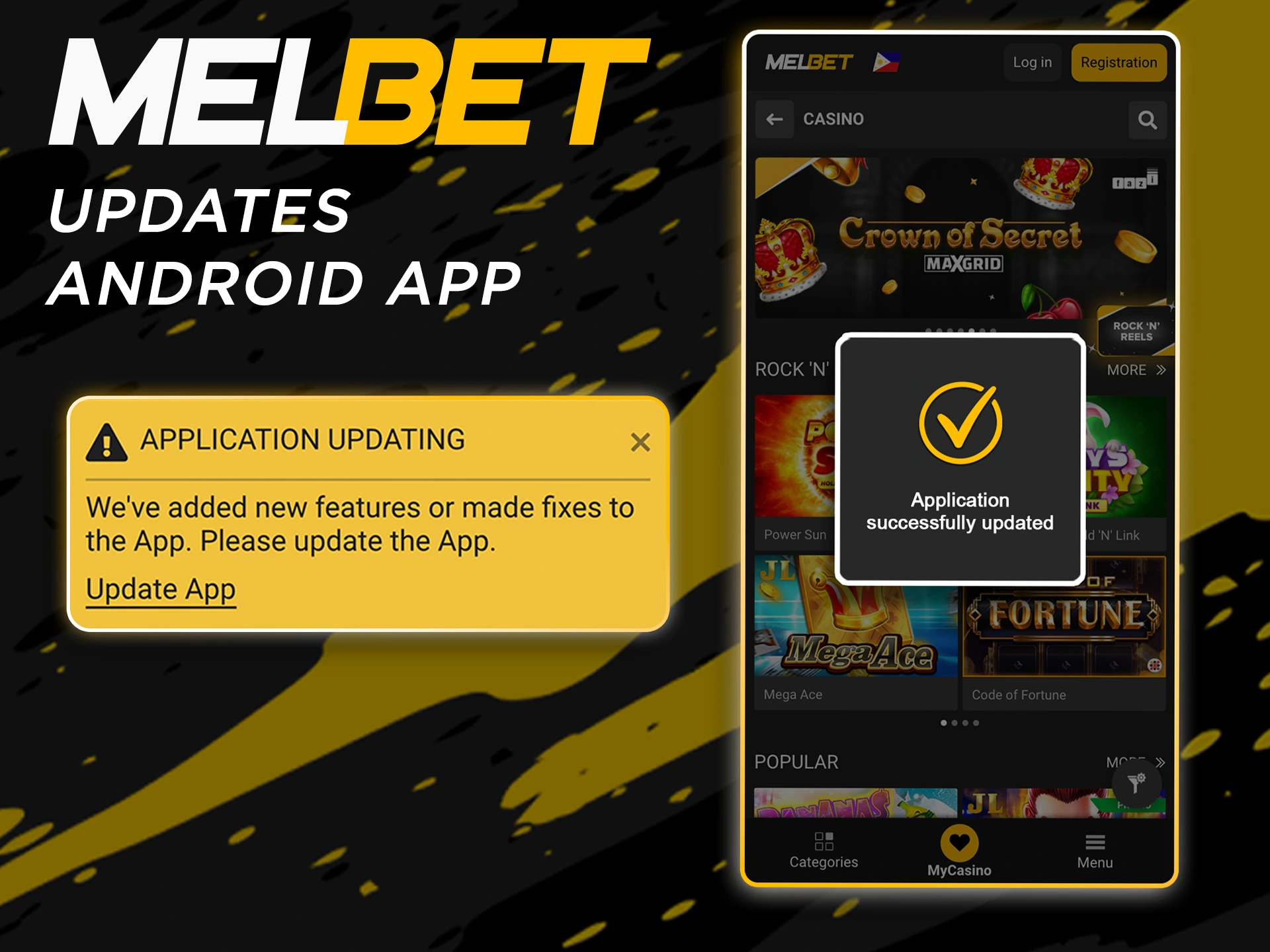 Update the Melbet app for Android and get new benefits.
