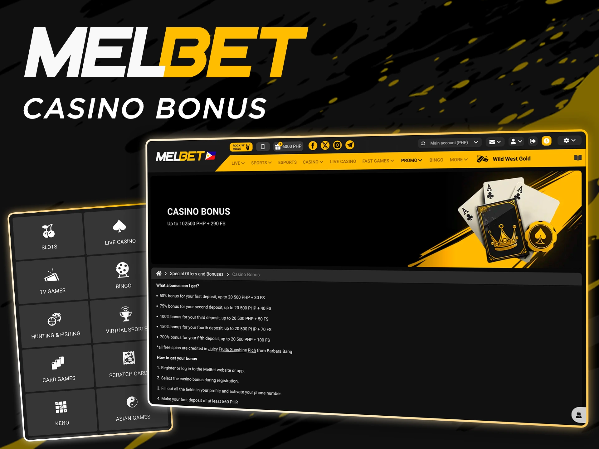 Start betting on Casino with a bonus from Melbet and you'll be in luck.