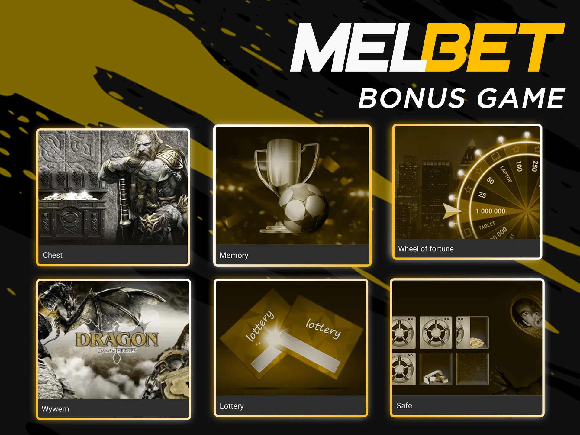 Luck awaits you in the bonus games section at Melbet.