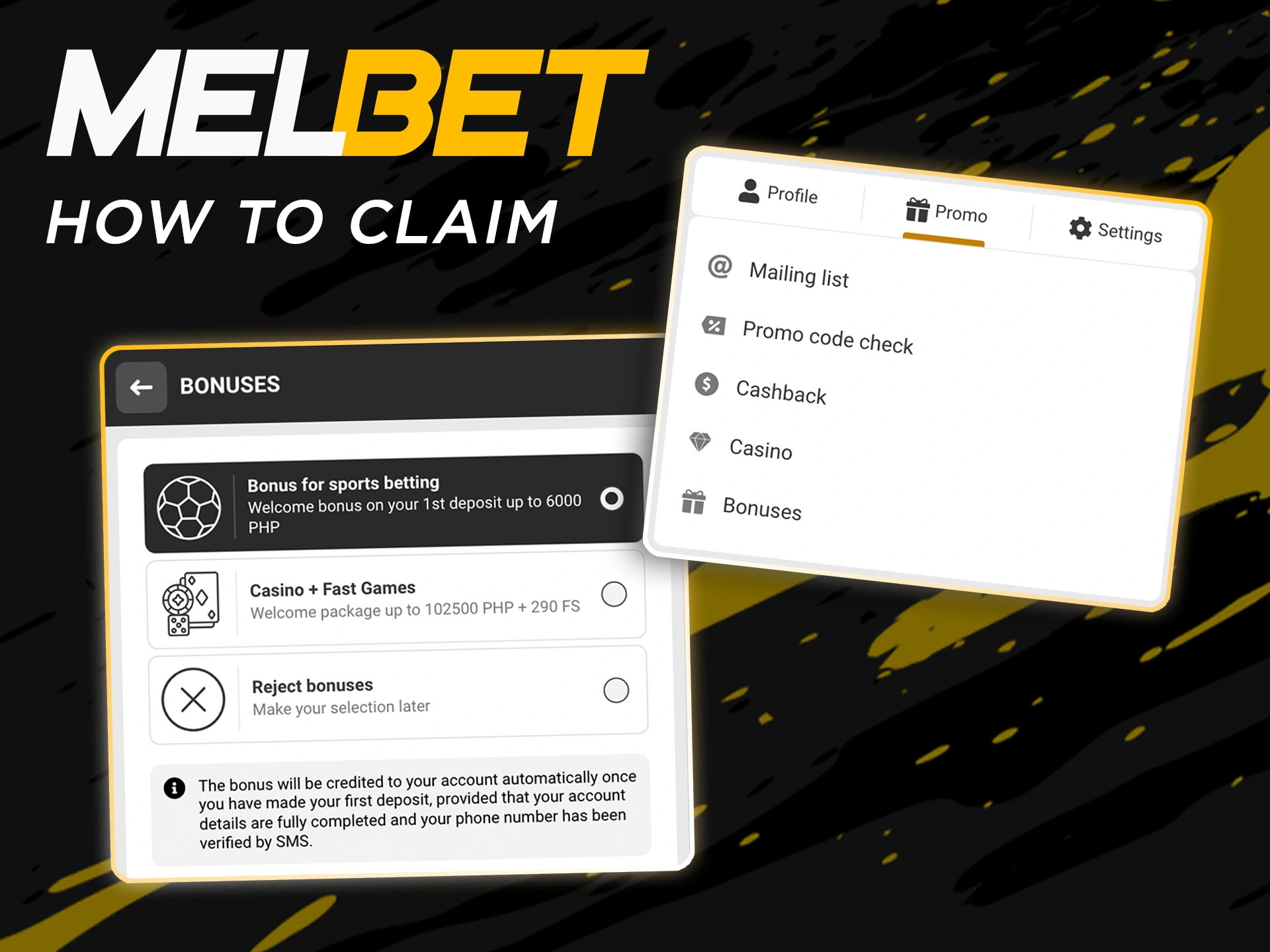 Check out how to and claim your bonuses at Melbet.
