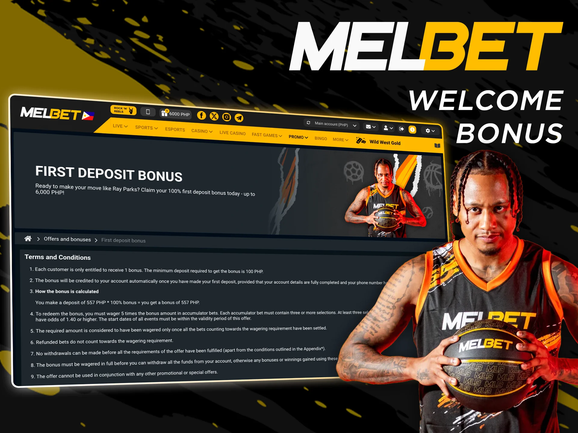 Find out what welcome bonus Melbet has prepared for you.
