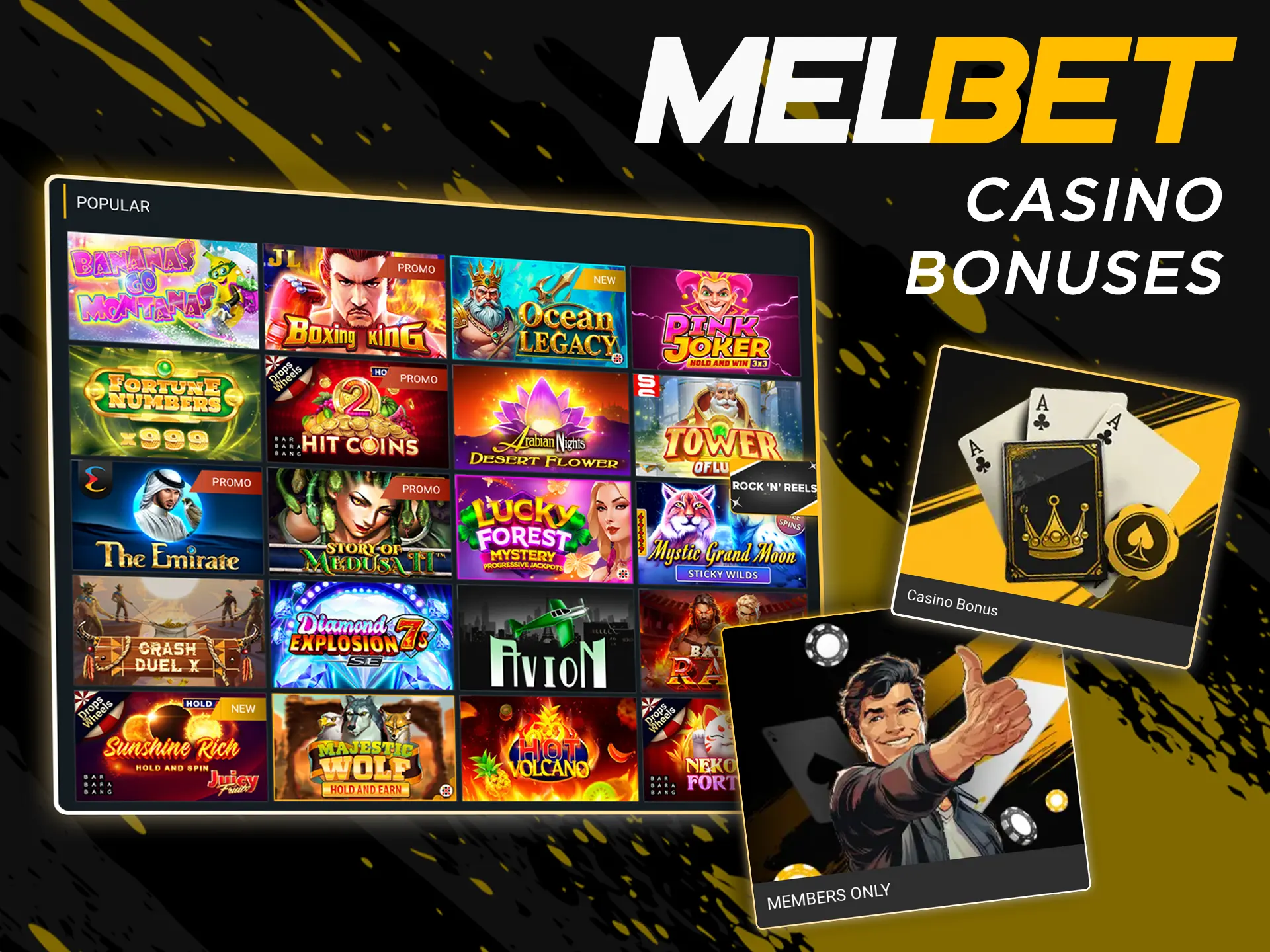 Use the Casino Bonus to win bets in the casino section.