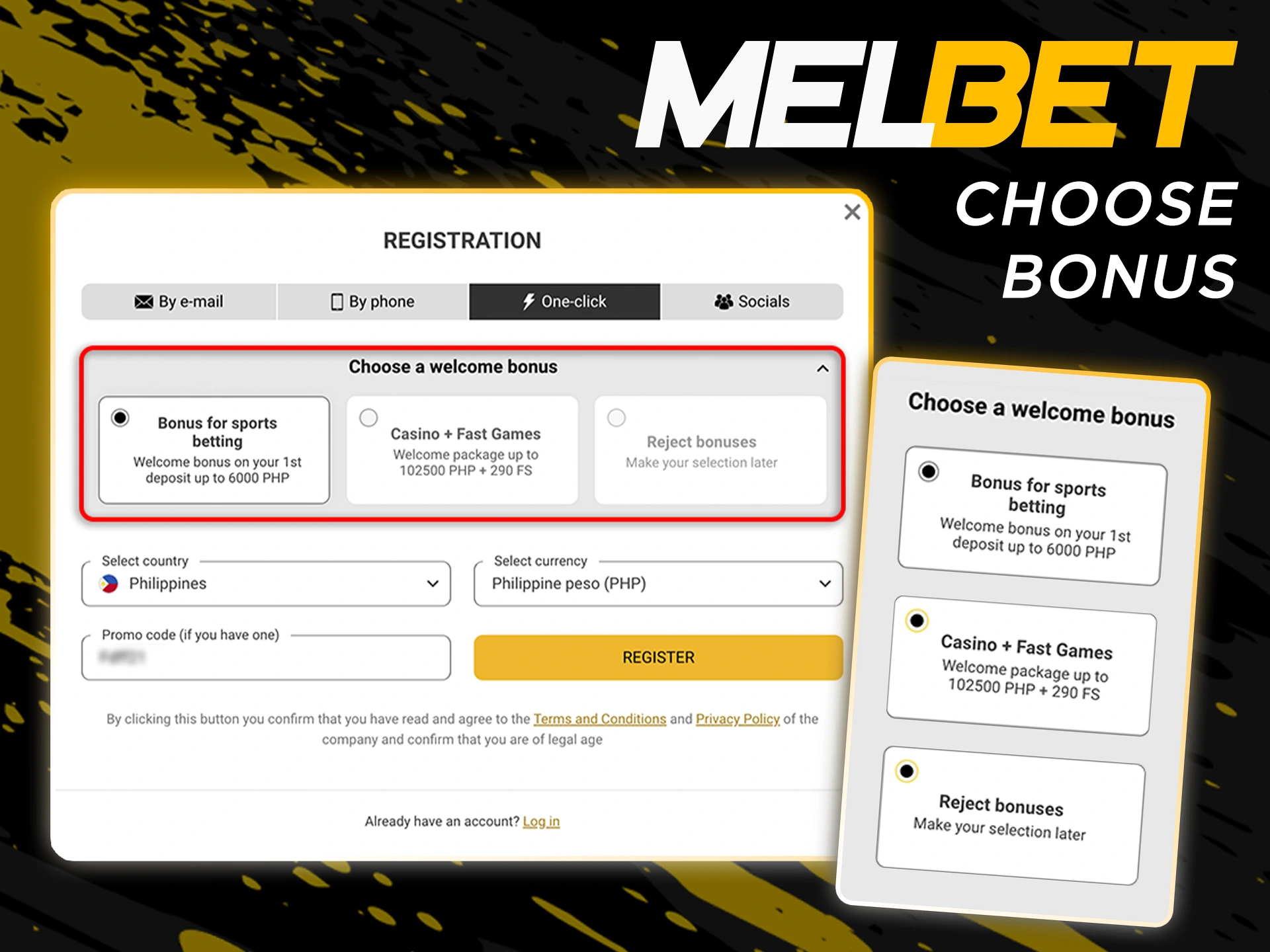 Choose the right bonus for you from Melbet.