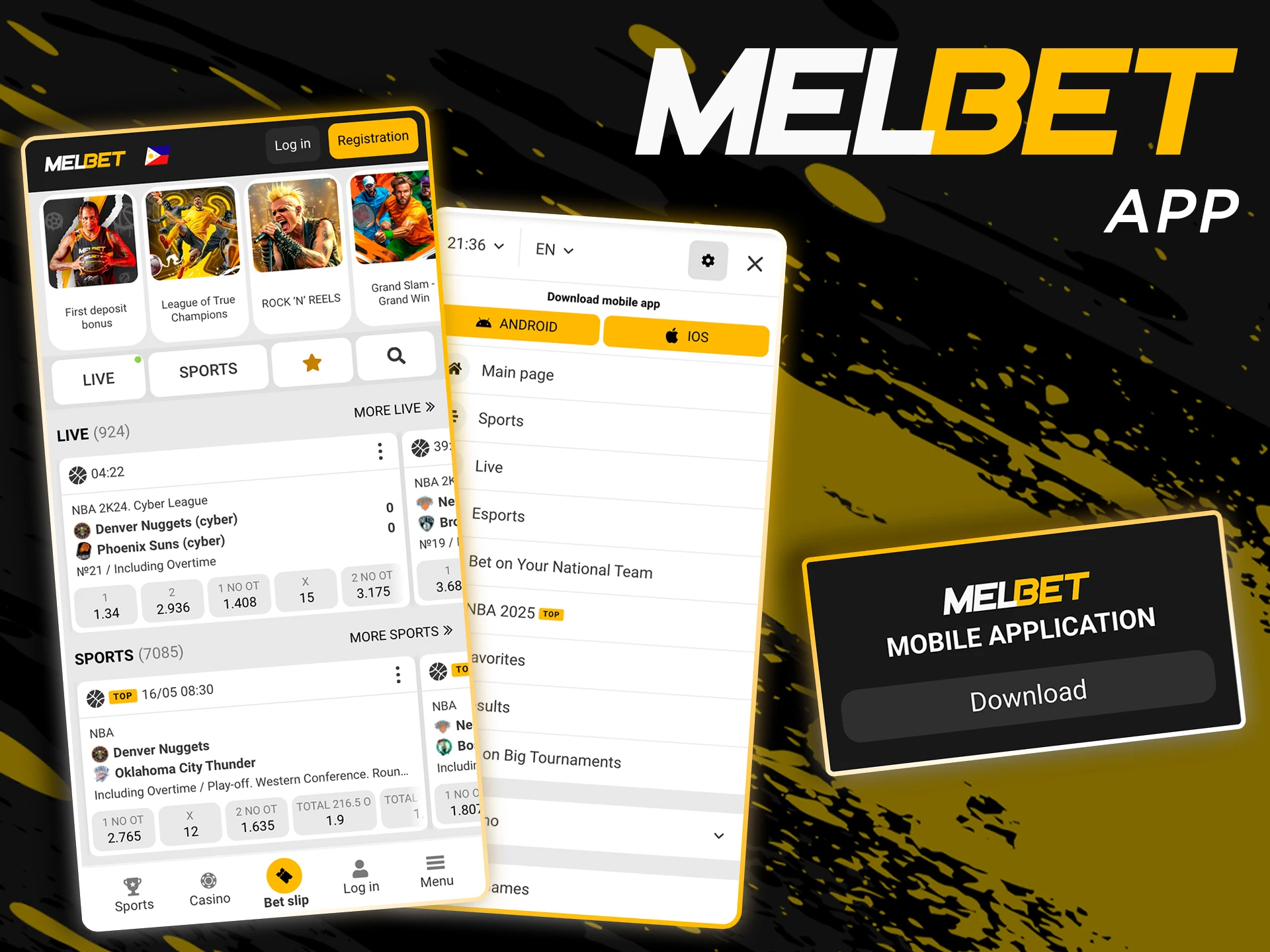 Install the Melbet app so that you don't miss an important event.