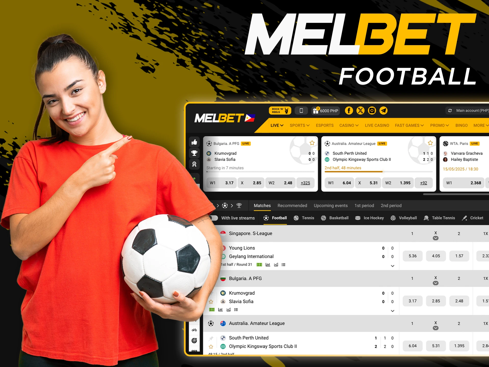 Predict soccer matches for a winning bet at Melbet.