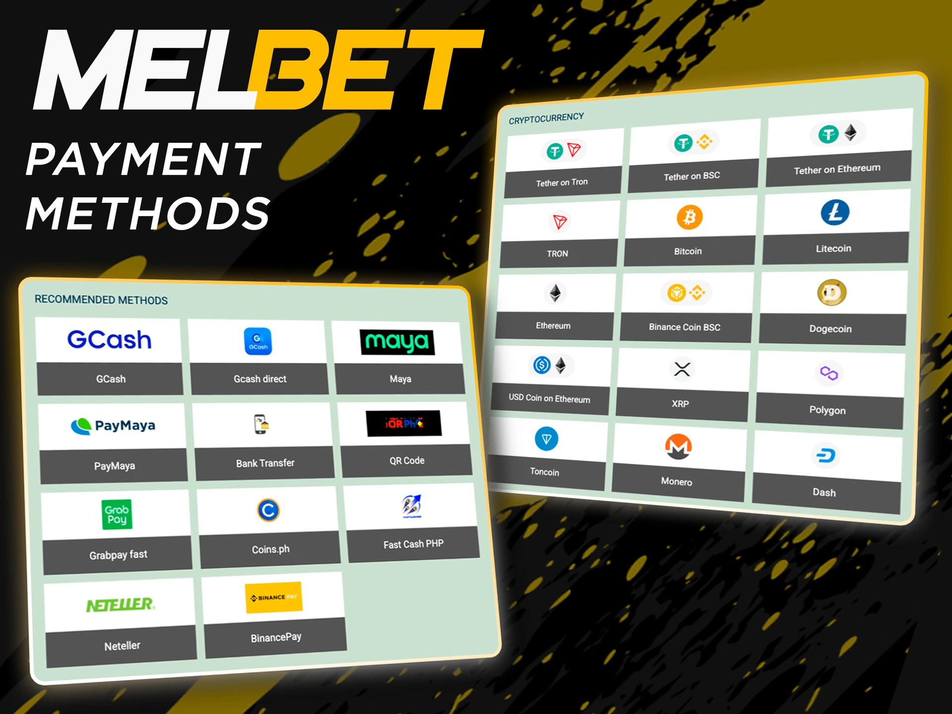 Melbet provides players with a wide range of payment methods.