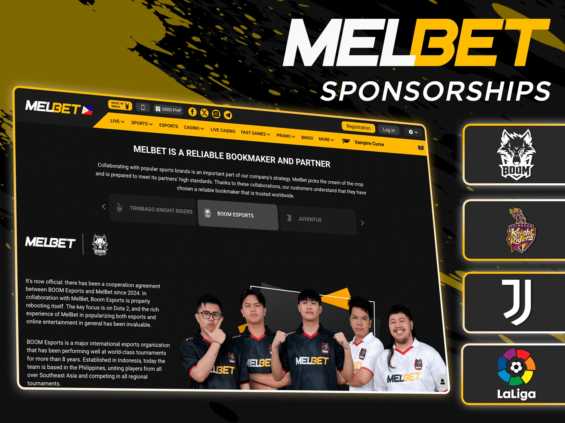 Find out about Melbet's main partners.