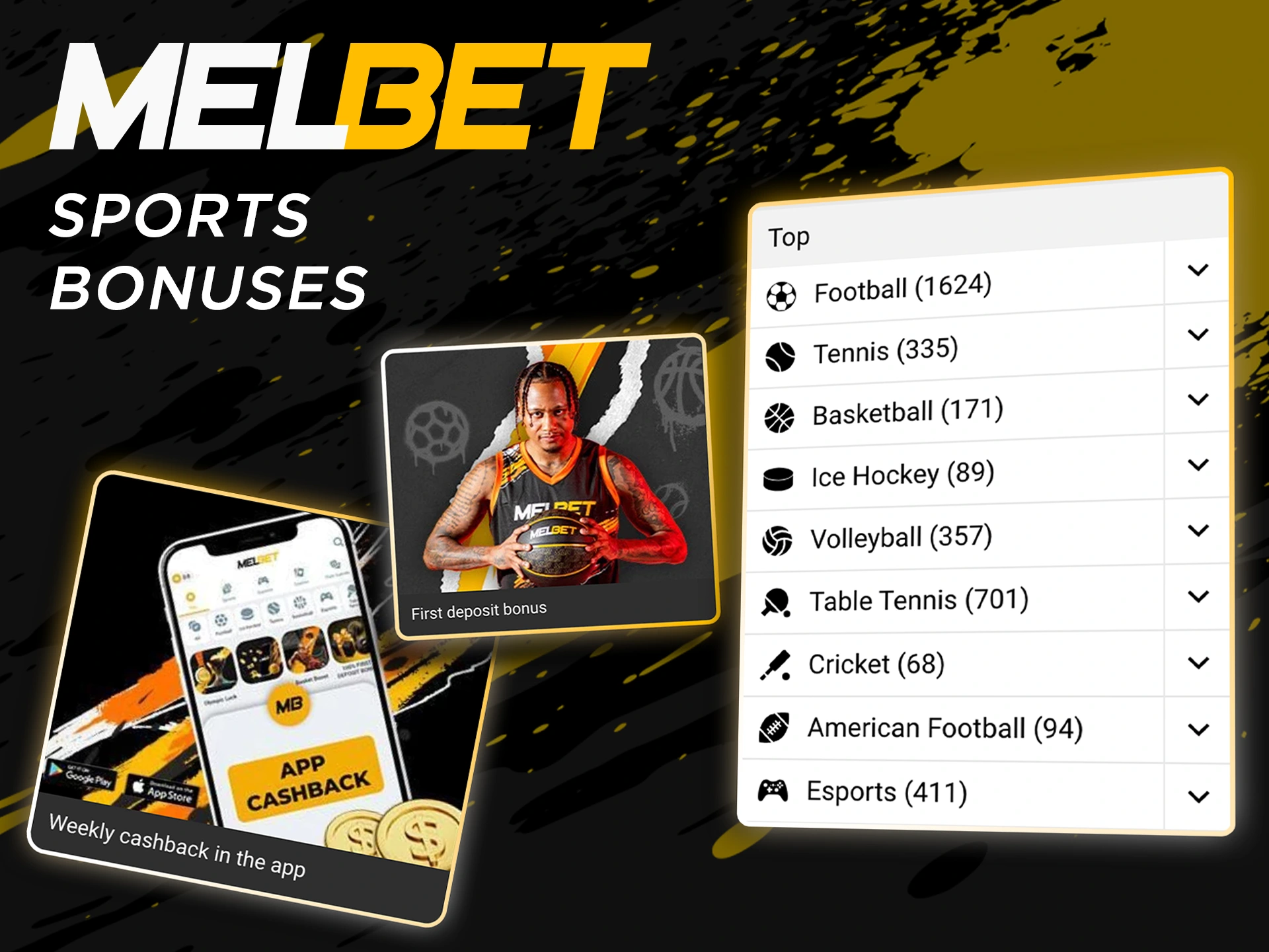 Get a bonus for your bets in the sports section of Melbet.