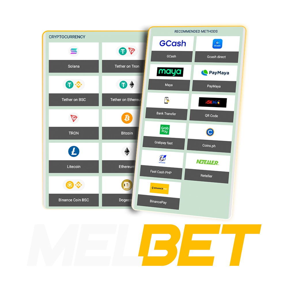 Make instant payments with popular methods at Melbet.