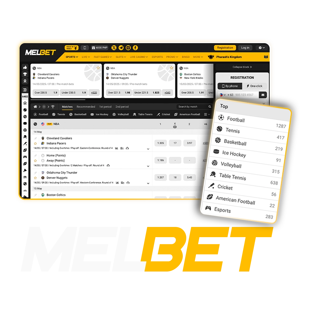 Predict the outcome of sports matches with Melbet.