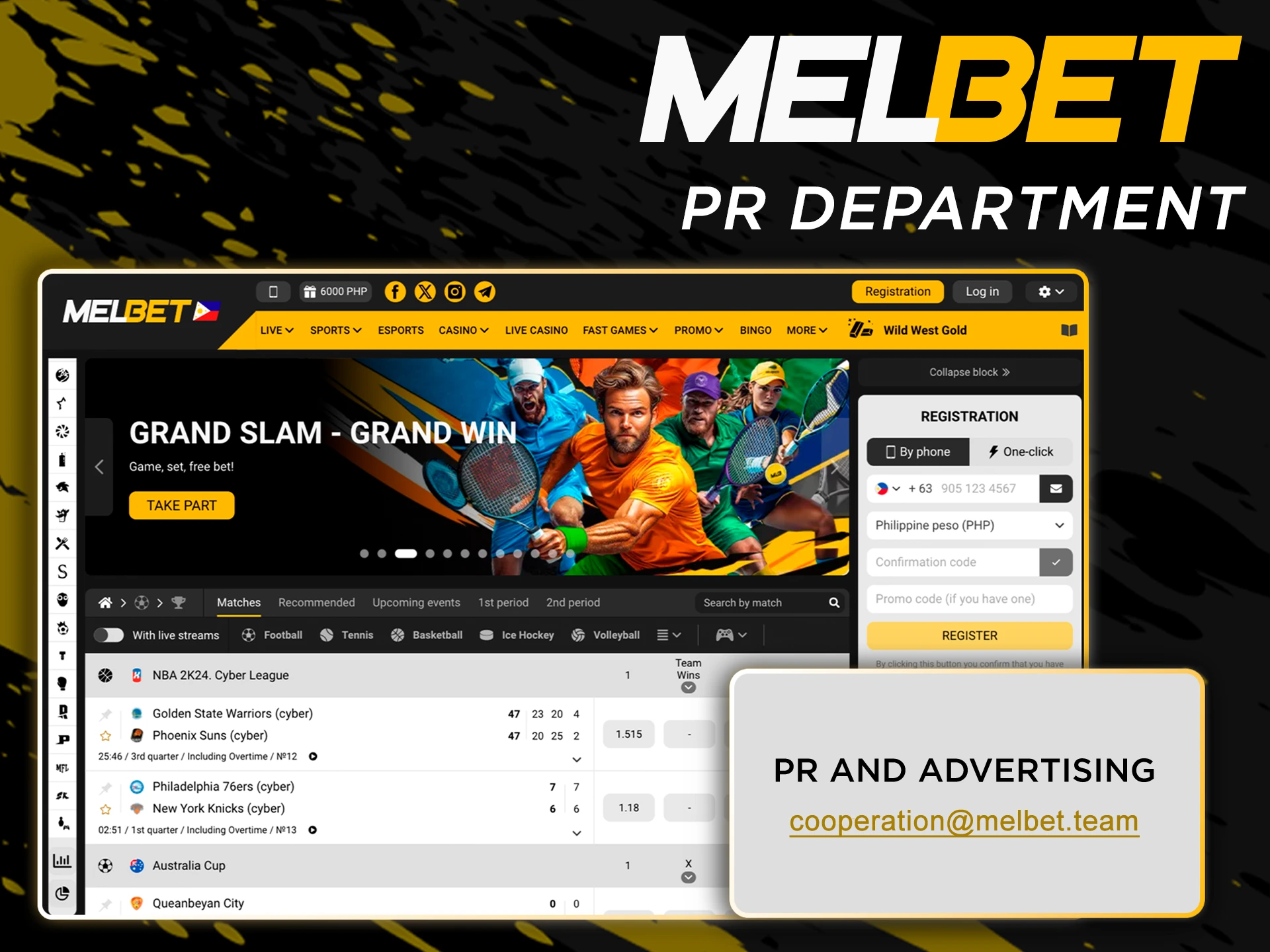 Write to Melbet PR department if you have ideas or cooperation.